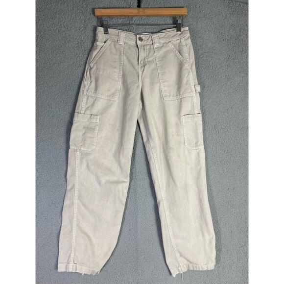 Women's Beige High Waisted Cargo Pants Size 1 Garage - Picture 4 of 11